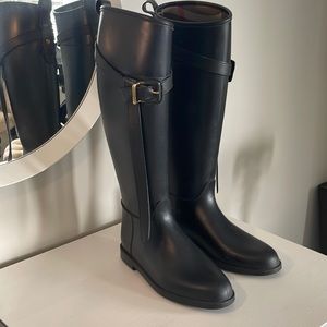 Authentic burberry tall rain boots